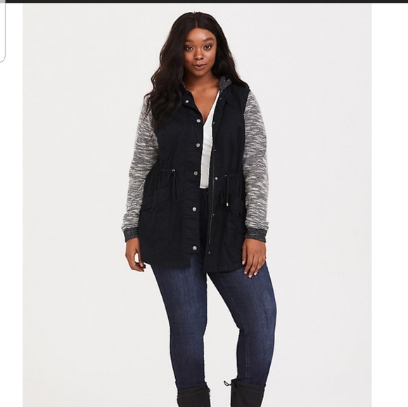 Torrid Jackets & Blazers - Torrid Mixed Media Anorak Jacket